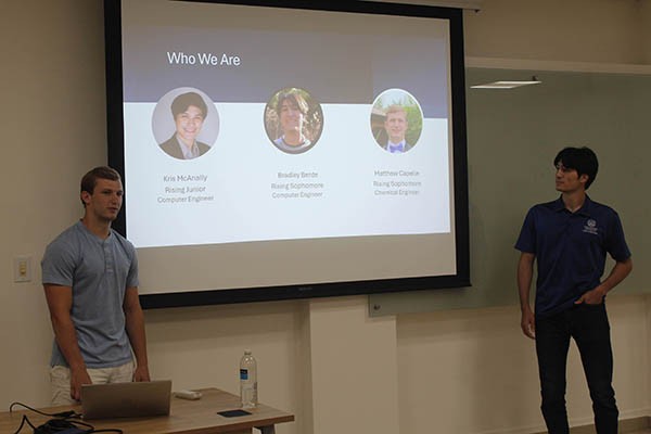 Students presenting their work