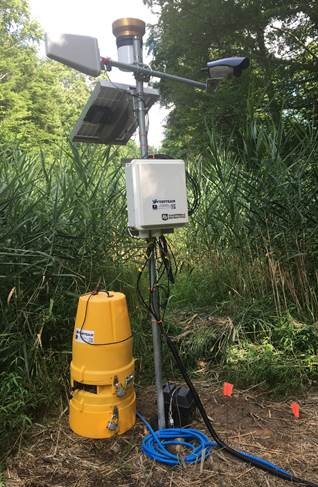 Stream monitoring station located along Chrome Run