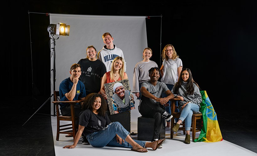 Students from the social justice documentary program.